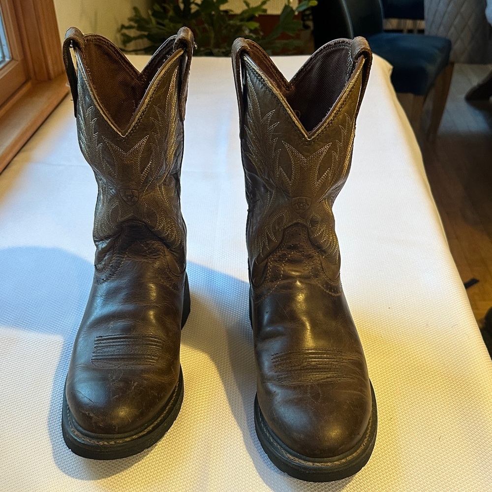 Ariat Men's Quickdraw Performance Leather Dark Br… - image 1